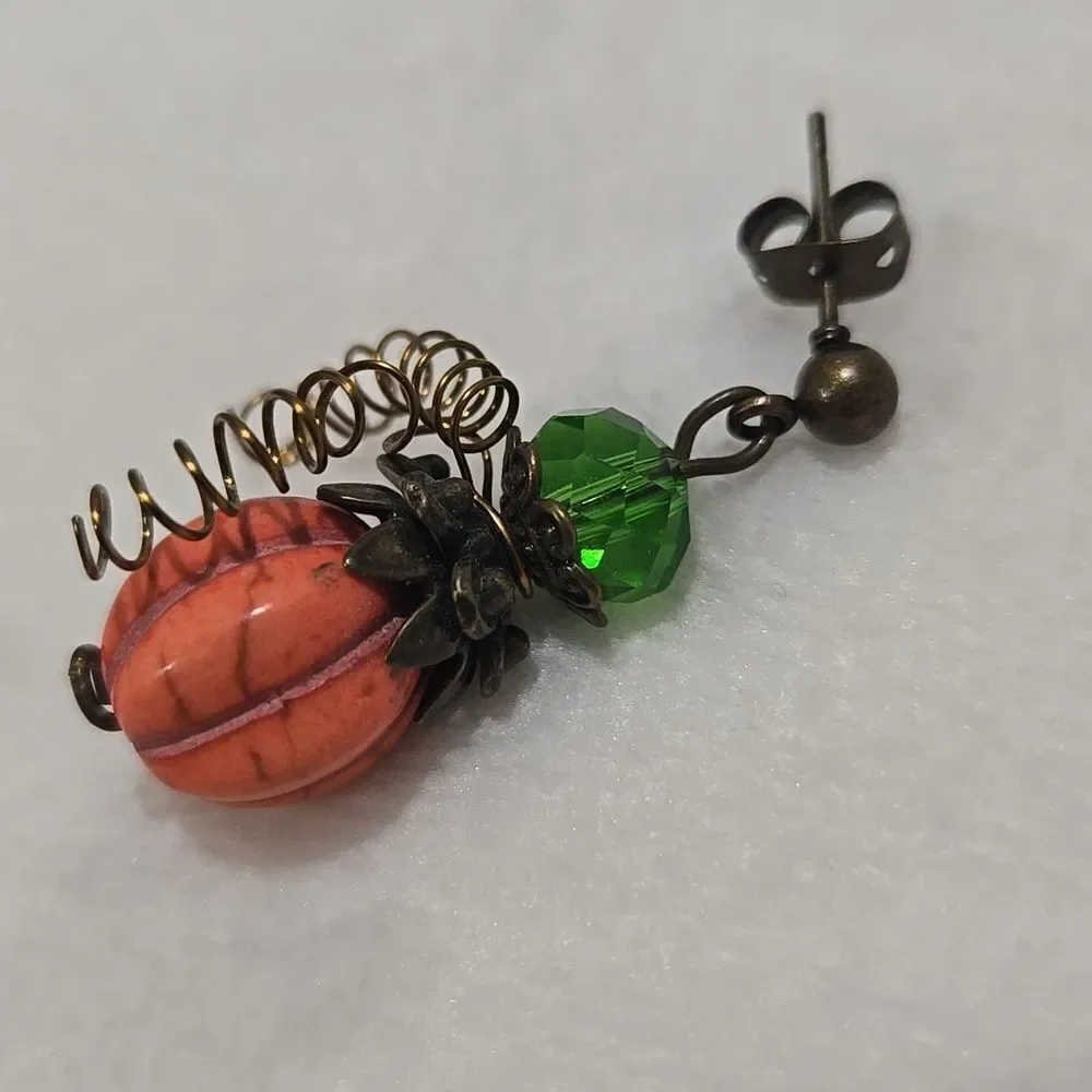 Handcrafted Pumpkin Earrings